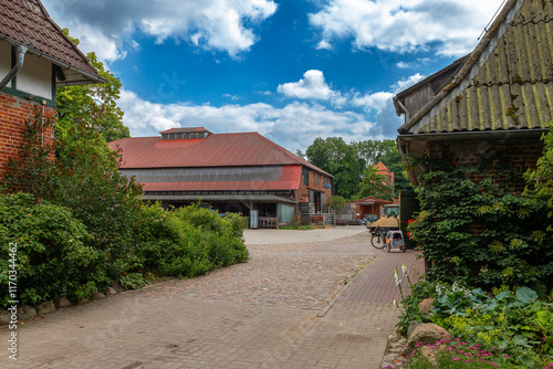 Buildings of the Wulfsdorf farm, Ahrensburg near Hamburg