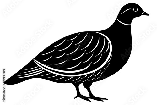 partridge vector silhouette, partridge bird icon vector illustration