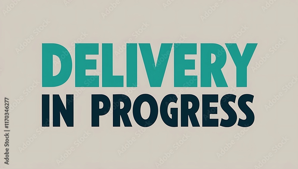 Fototapeta premium Delivery In Progress Status Update Notification
