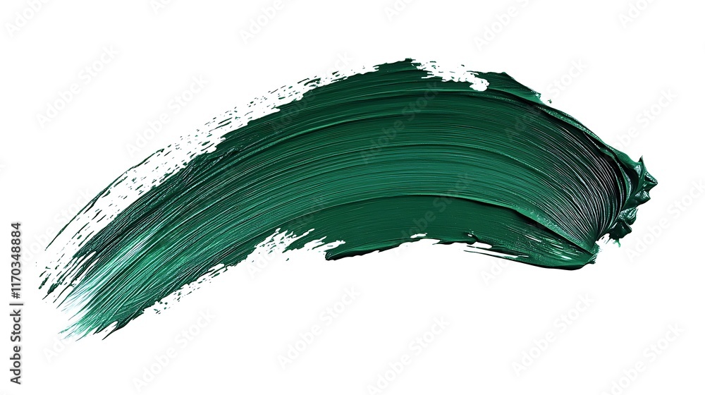 Green Paint Stroke Isolated on White Background Green Paint Stroke Isolated on White Background