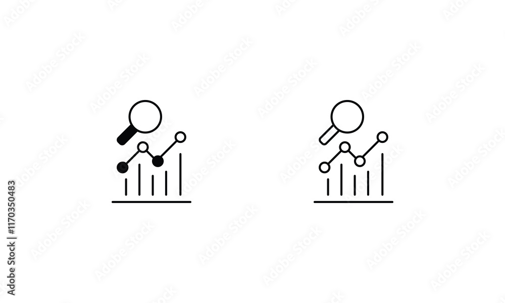 Forecasting  icons set vector stock illustration