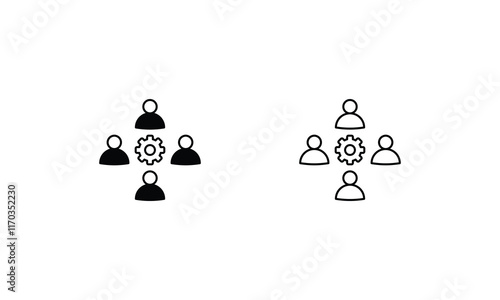 Committee icons set vector stock illustration