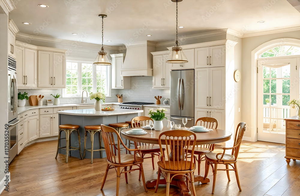 Fototapeta premium Interior design of the kitchen a country-style