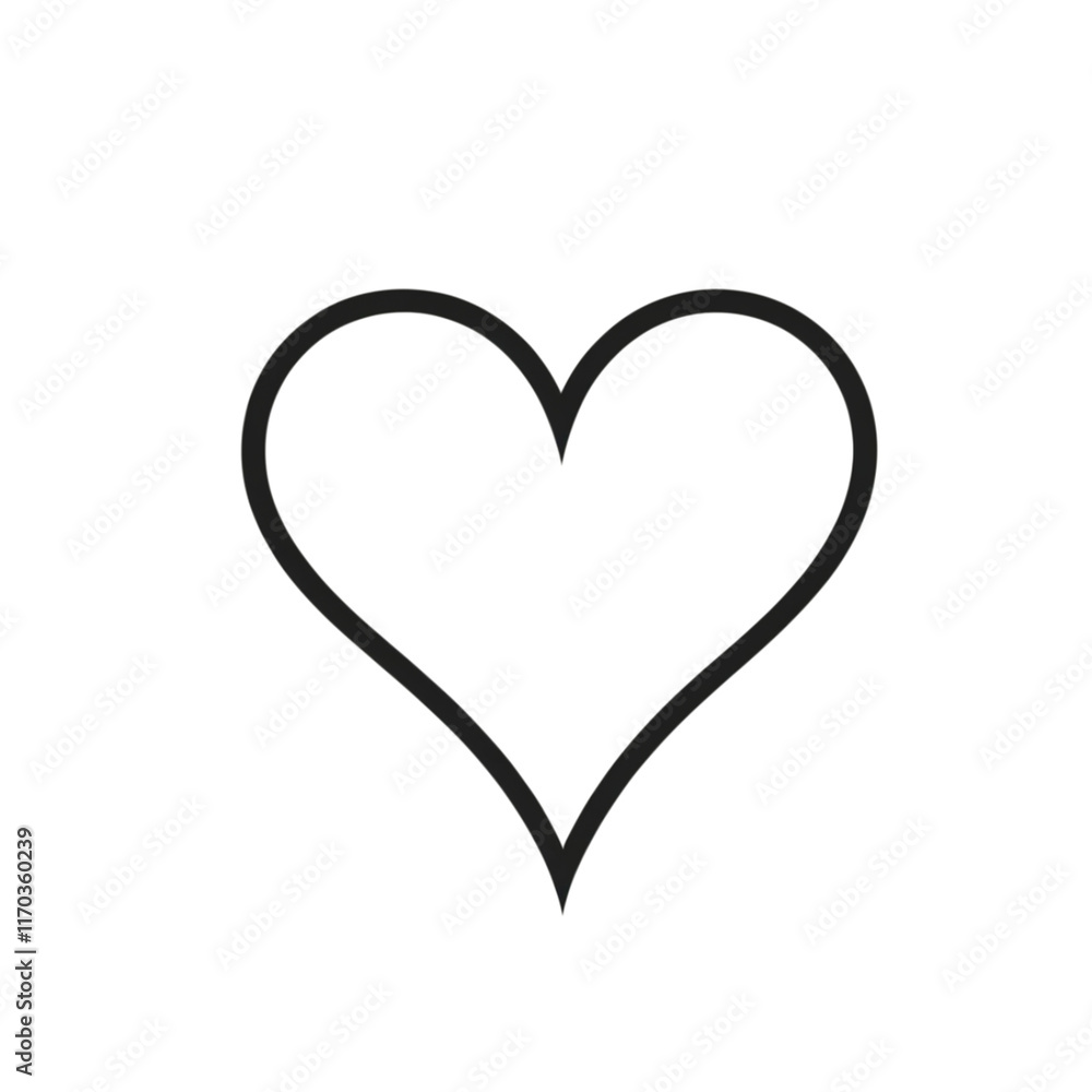 Minimalistic Black Heart Icon for Creative Designs Minimalistic Black Heart Icon for Creative Designs