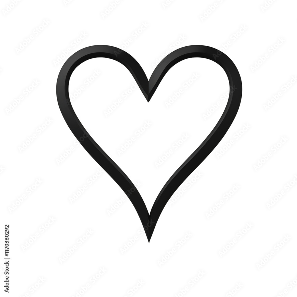 Minimalistic Black Heart Icon for Creative Designs Minimalistic Black Heart Icon for Creative Designs