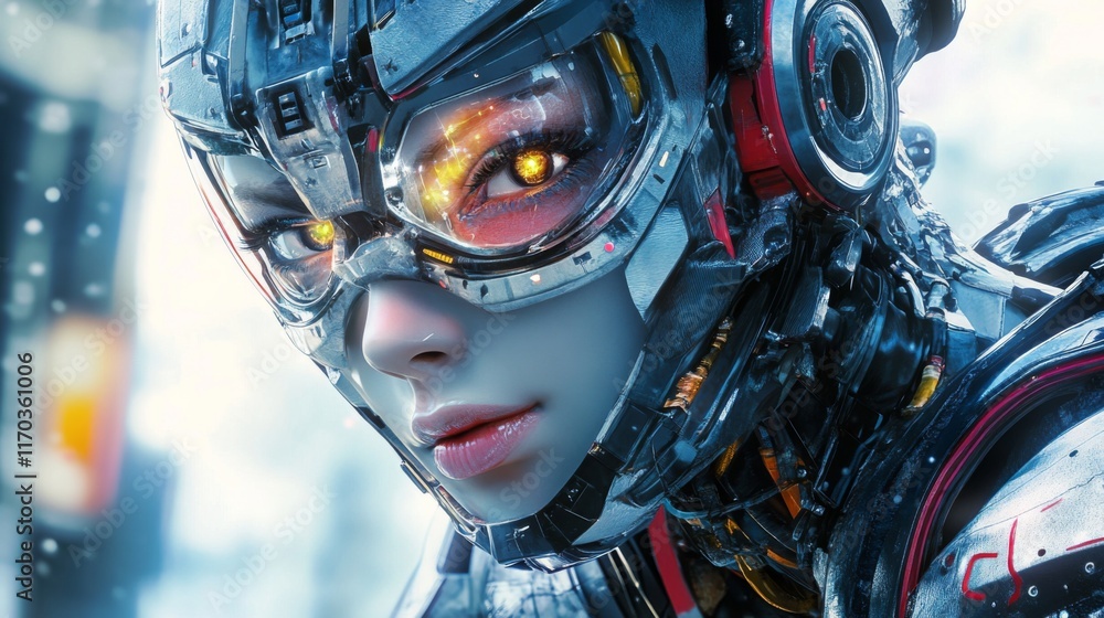 Fototapeta premium Futuristic Learning Concept with Vibrant Colors