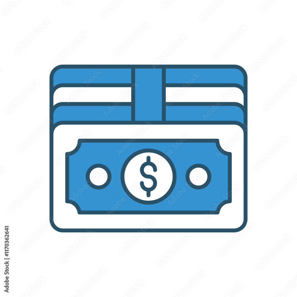 Money Stack  vector icon