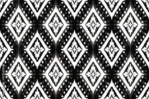 Ikat pattern, Ikat chevron, Paisley pattern, Vector element, Abstract Vector, Batik, fabric embroidery, Ethnic pattern, Ogee, Geometric ethnic, Seamless textile, native american, Background printing.