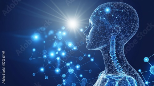 Modern Abstract Healthcare Aesthetics with Glowing Effects