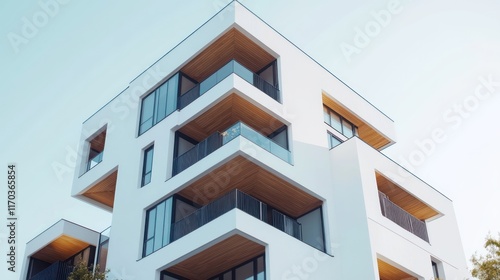 Modern Architectural Marvel: A Sleek White Apartment Building