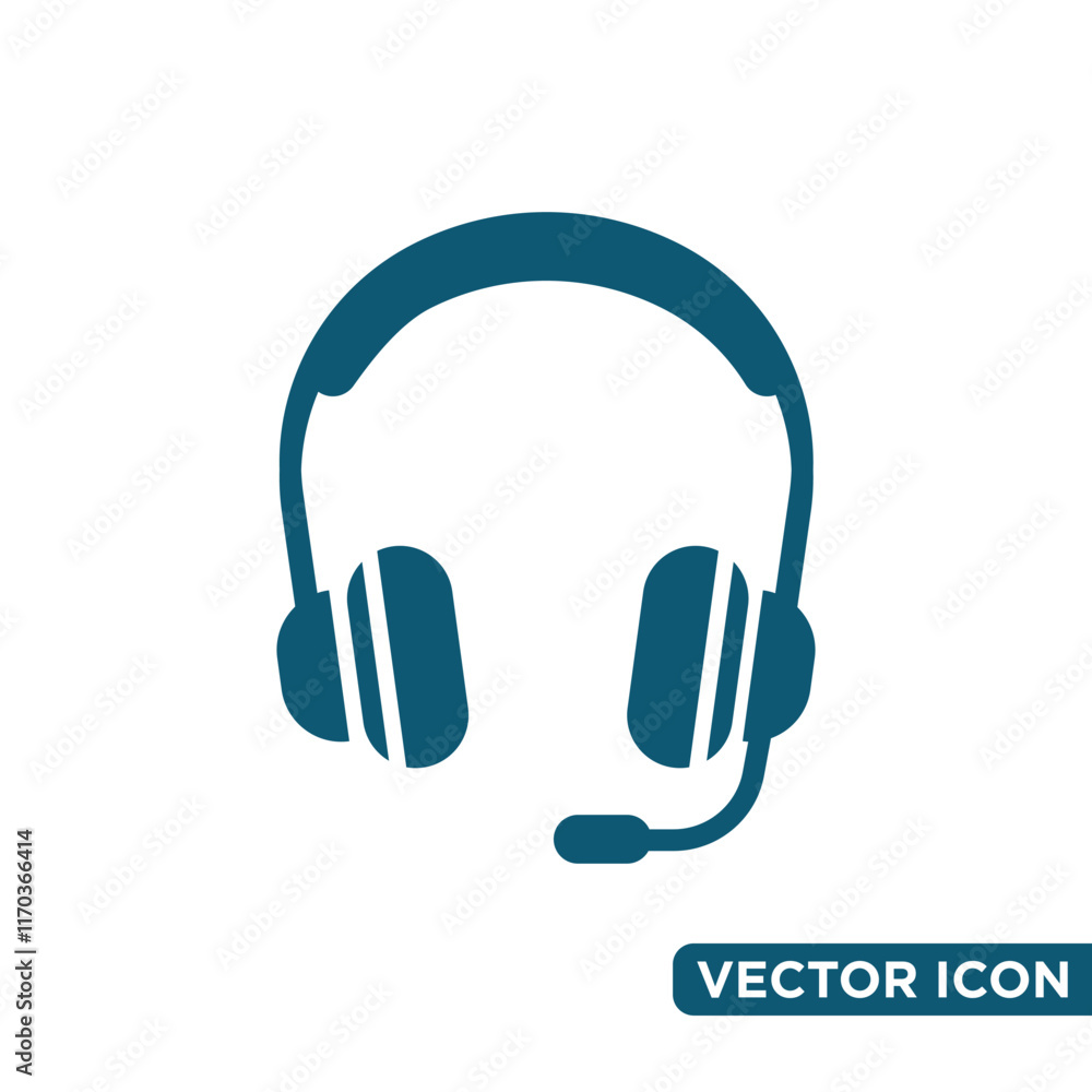 Simple Headset Icon Design Template Simple Headset Icon Design Template