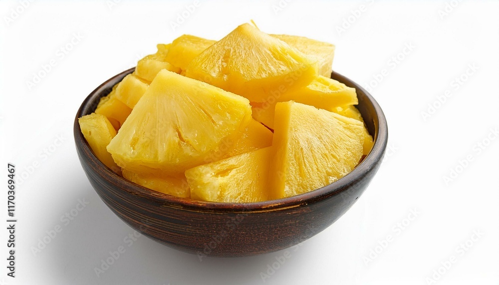 Golden Pineapple Slices: A Vibrant Still Life Golden Pineapple Slices: A Vibrant Still Life