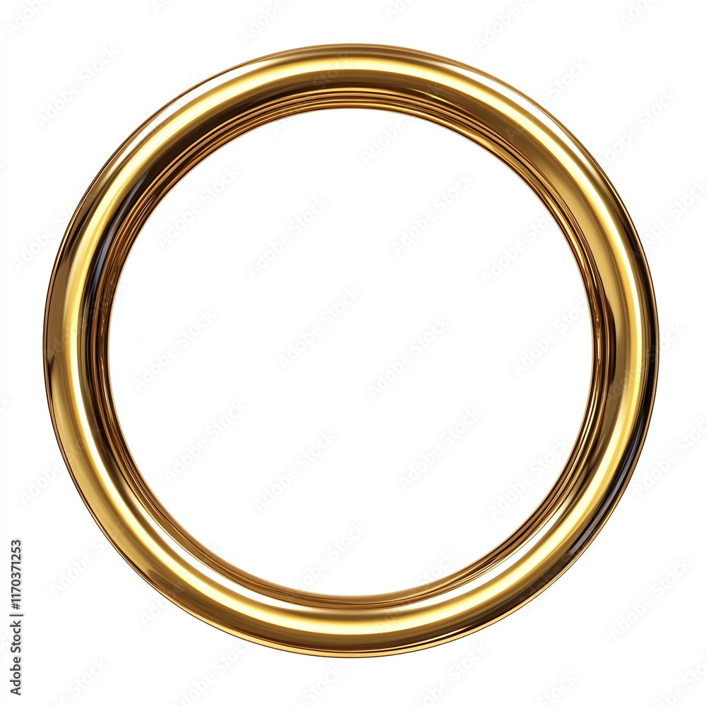 Gold circular frame on a white isolated background. Gold circular frame on a white isolated background.