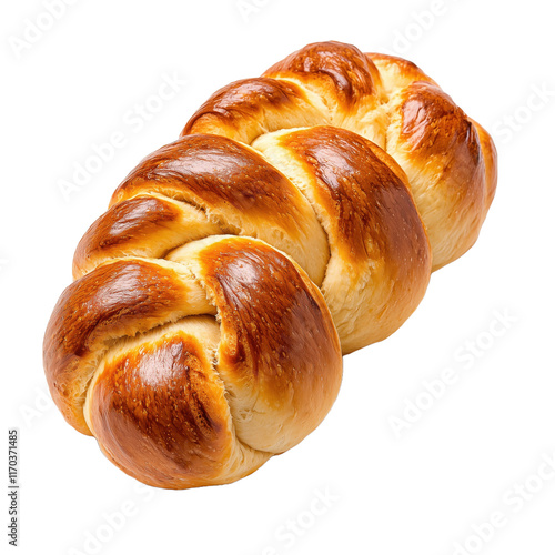 challah bread isolated on transparent background photo