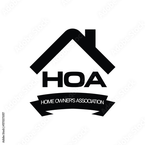 HOA, Home Owner's Association, house icon vector illustration background