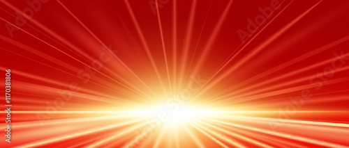 A red background emitting light