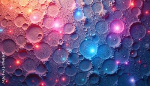 Textured Mosaic Wall with Gradient Pastel Accents