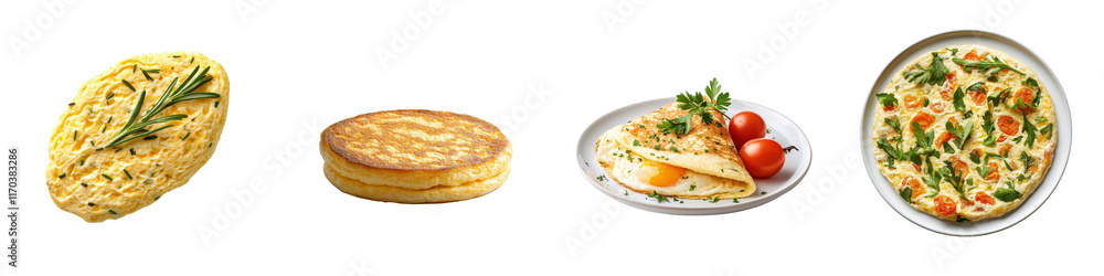 Omelette isolated on white background. mix collection png. Omelette isolated on white background. mix collection png.