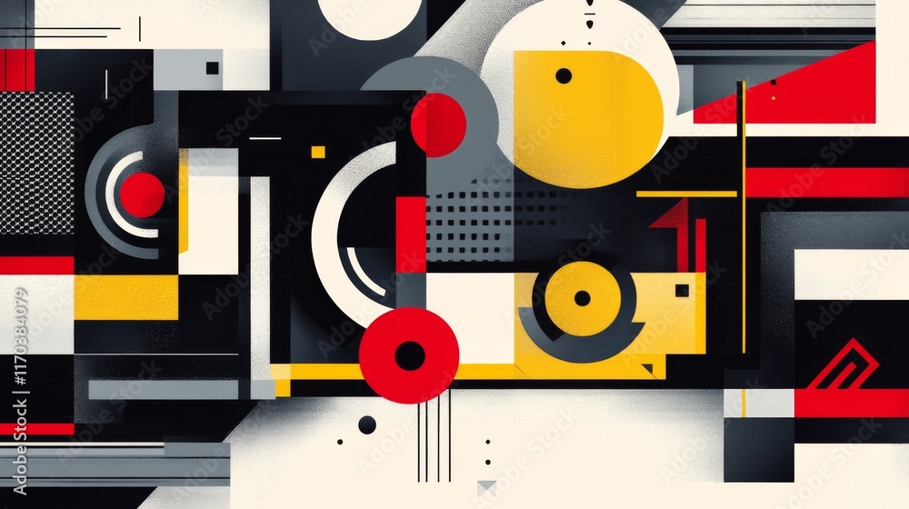 Abstract Composition with Bright Colors and Clean Lines Abstract Composition with Bright Colors and Clean Lines