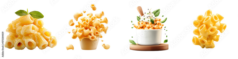 Mac and cheese isolated on white background. mix collection png. Mac and cheese isolated on white background. mix collection png.