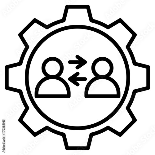 outsourcing employees single icon