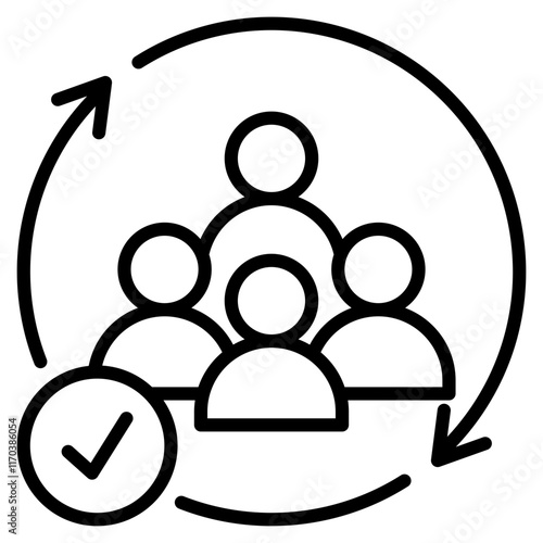 staff augmentation single icon
