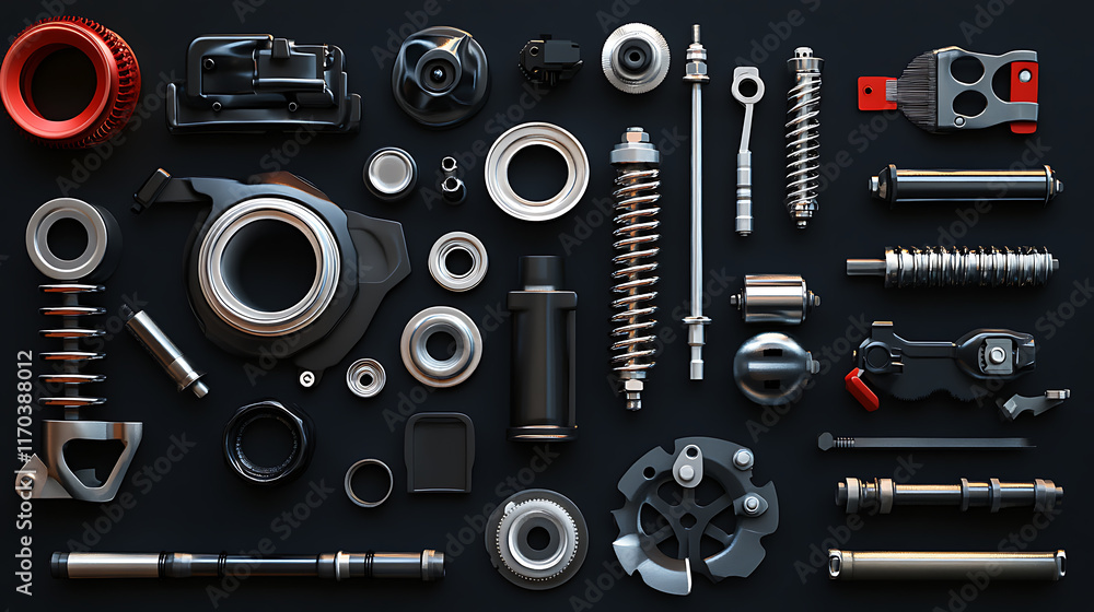 Obraz premium Motorcycle parts, wallpaper, the technological advances in two-wheel drive systems