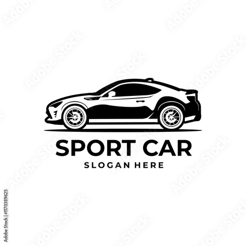 Vector automotive car logo silhouette