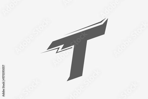 Letter T sport move electric logo