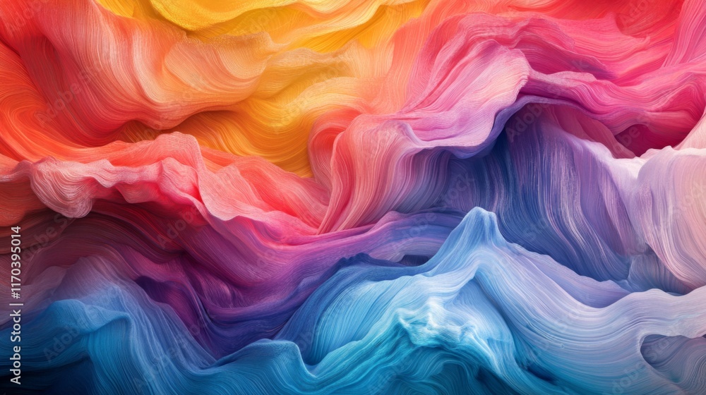 Fototapeta premium Vibrant Abstract Art with Fluid Lines and Bright Colors