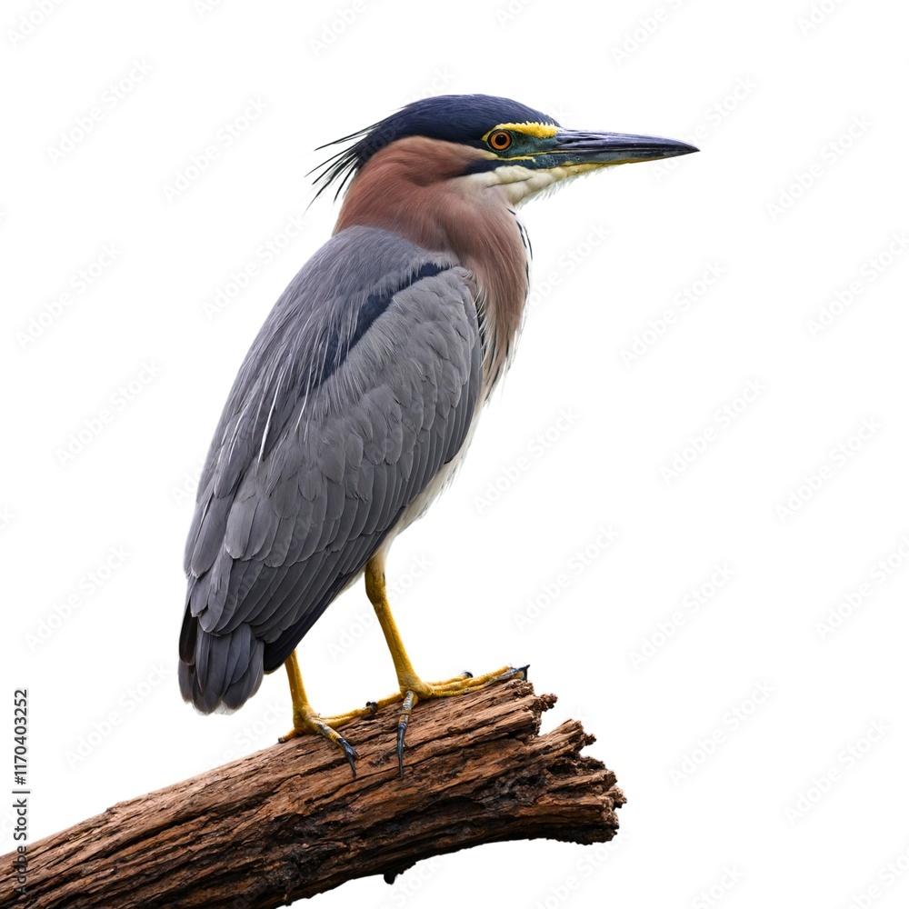 Fototapeta premium Night Heron isolated on white background.