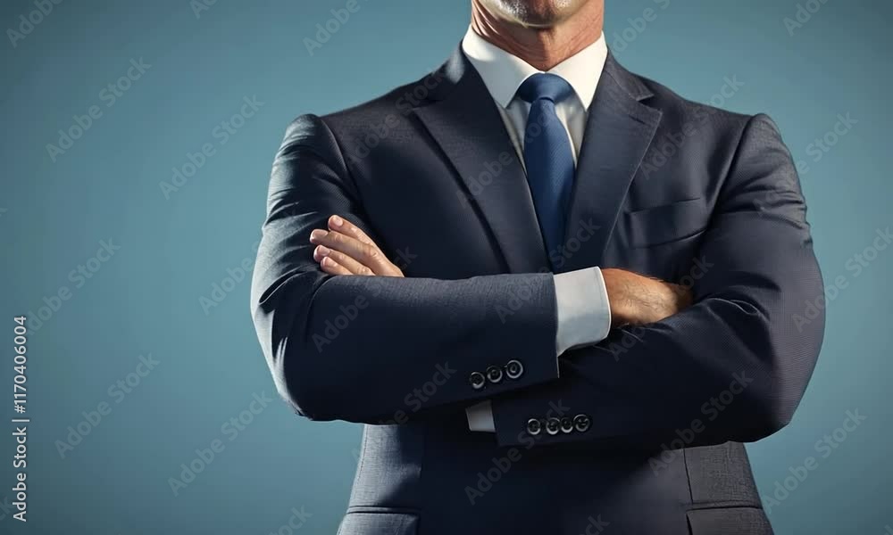 Confident Businessman with Arms Crossed, Professional Portrait Confident Businessman with Arms Crossed, Professional Portrait