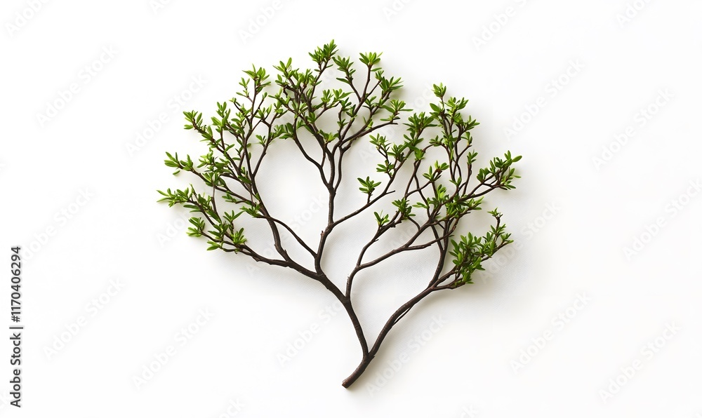 Small green plant branch isolated on white. Small green plant branch isolated on white.
