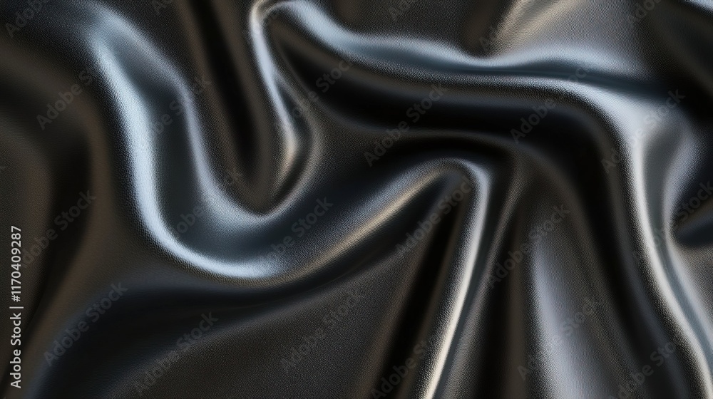 Fototapeta premium A smooth black leather texture background, perfect for giving your designs a sleek and modern appearance.