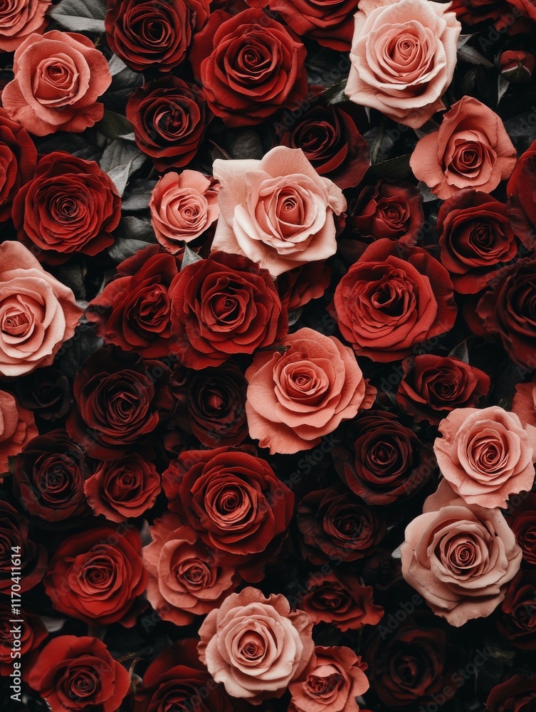 A vibrant arrangement of red and pink roses, showcasing their delicate petals and lush greenery, perfect for celebrations or romantic occasions. A vibrant arrangement of red and pink roses, showcasing their delicate petals and lush greenery, perfect for celebrations or romantic occasions.