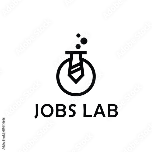 jobs lab abstract flat design icon logo