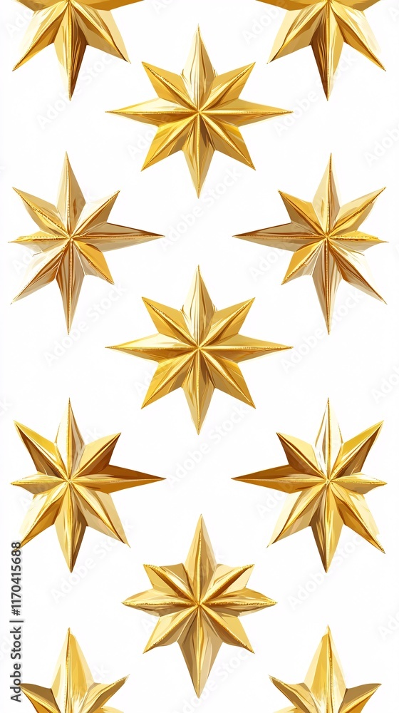A stunning arrangement of golden stars against a white background, creating an elegant and festive vibe. A stunning arrangement of golden stars against a white background, creating an elegant and festive vibe.