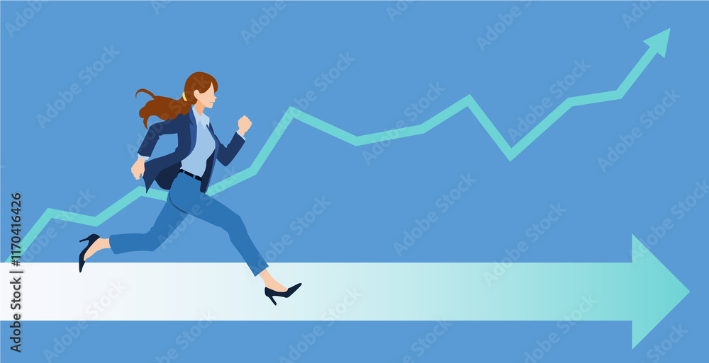 目標達成へのロードマップのイラスト