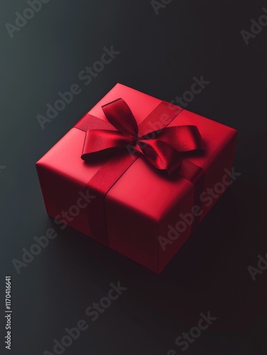 Wallpaper Mural Red Gift Box with Bow Torontodigital.ca