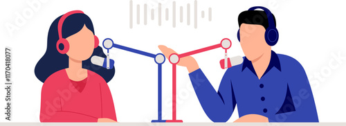 Guest Podcast Broadcasting Illustration