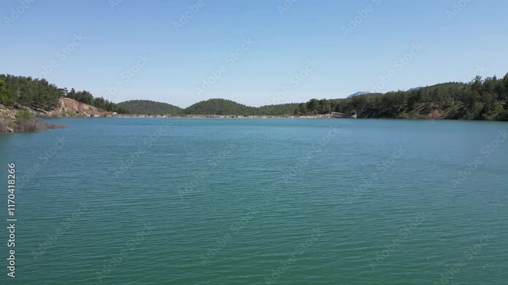 Enjoying nature at a serene freshwater lake Enjoying nature at a serene freshwater lake