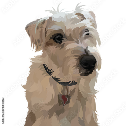 portrait of a white dog