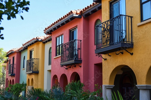 Wallpaper Mural Bunte Häuser in einem Südländischen Urlaubsresort  Torontodigital.ca