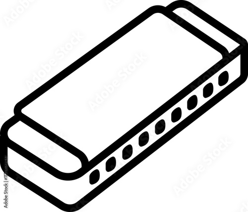 Harmonica Line Icon