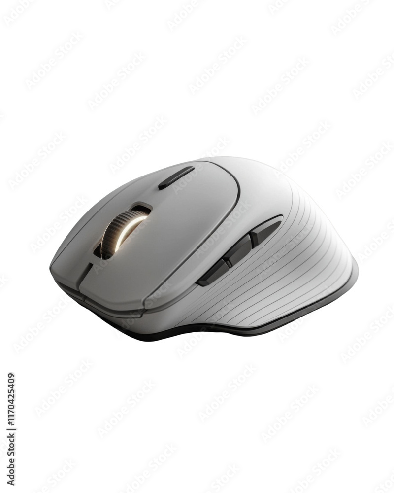 High tech ergonomic mouse designed for comfortable office use and productivity High tech ergonomic mouse designed for comfortable office use and productivity