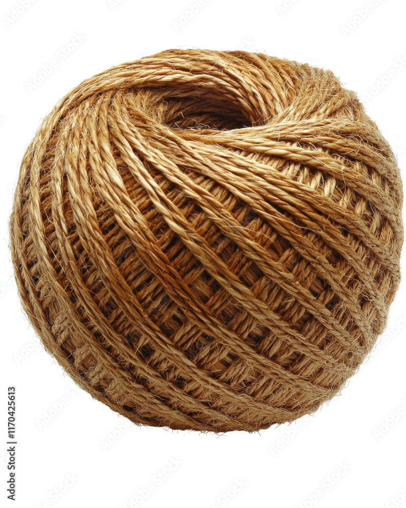 neatly coiled ball of jute twine, perfect for crafting and decoration neatly coiled ball of jute twine, perfect for crafting and decoration