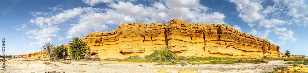 A Yellow Mountain in the Desert of Medenine, Tunisia A Yellow Mountain in the Desert of Medenine, Tunisia