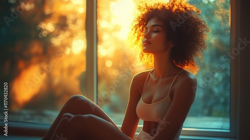 Woman in Office with Positive Attitude and Motivation Smiling Casual and Joyful Young Businesswoman Achieving Success and Goals in a Relaxed Lifestyle