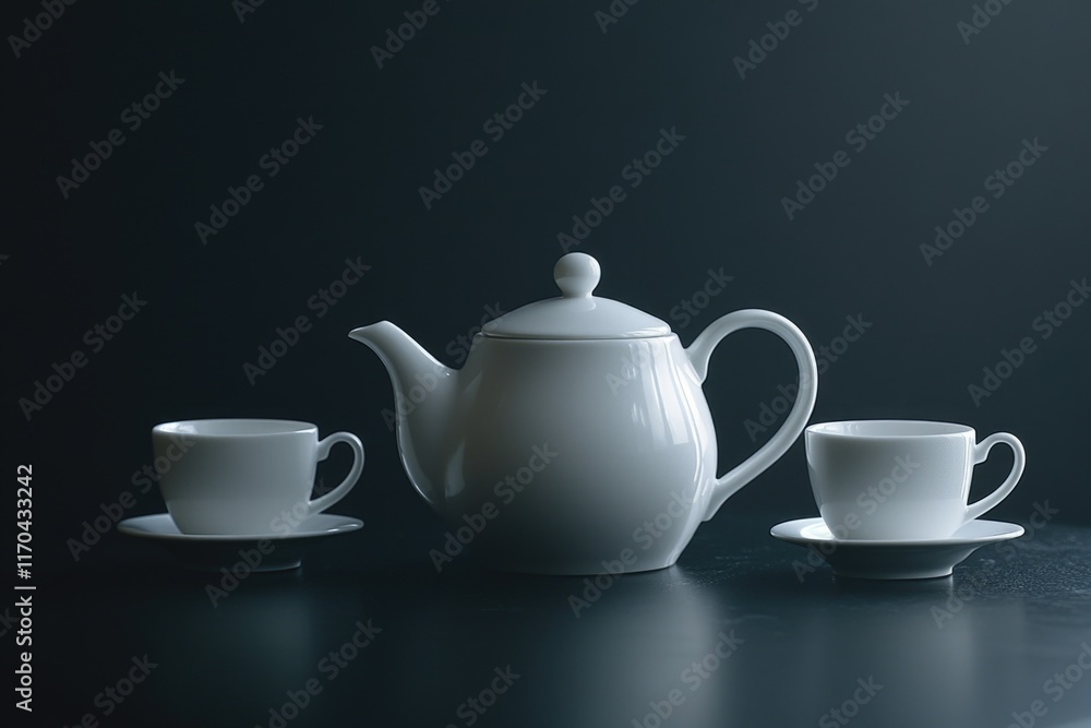 Tea Set on Table Tea Set on Table