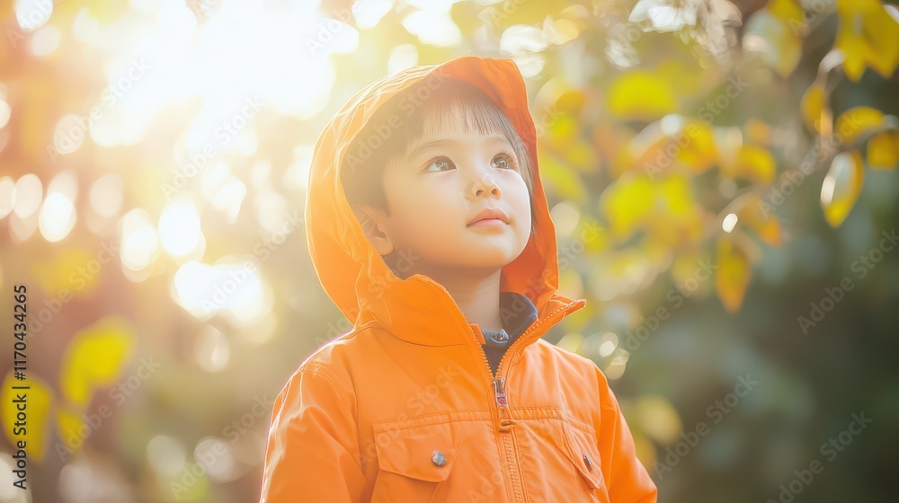 Curious Child in Autumn Light Curious Child in Autumn Light